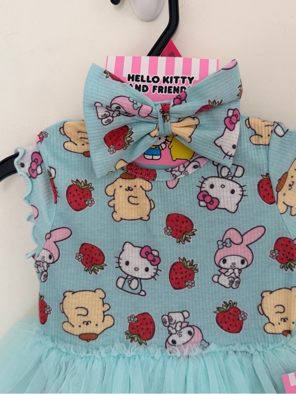 Hello Kitty Baby Girls Tutu Dress Bodysuit with Matching Headband, 2-Piece - Picture 2 of 10